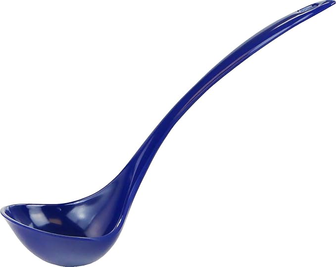 Reston Lloyd Melamine Soup Ladle Kitchen Utensil, Premium Quality Utensil with Heat Resistant Ergonomic Handle, Durable BPA-Free Plastic, 10.5 inch long, One Piece, Indigo - Image 2