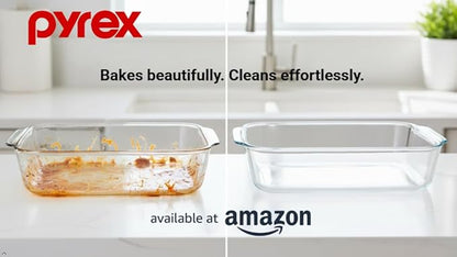 Pyrex 233-D 5 Qt Deep Hold-Everything Glass Baking Dish (Great for baking Casseroles, Lasagna, Cakes, and Much More) - Made in the USA