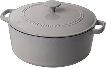 Cuisinart Chef's Classic Enameled Cast Iron Round Covered Casserole (Cool Grey, 7- Quart) by Cuisinart