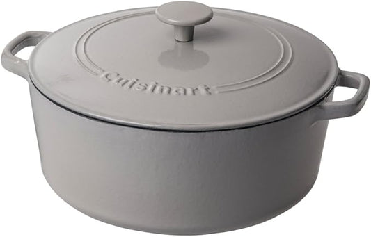 Cuisinart Chef's Classic Enameled Cast Iron Round Covered Casserole (Cool Grey, 7- Quart) by Cuisinart