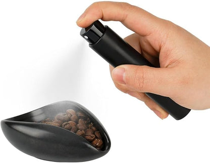 watchget Coffee Bean Dosing Cup & RDT Spray Bottle Kit for Espresso Bar, Static Reduction Ceramic Single Dose Tray for Brewing/Tea, Barista Accessories Set, Black by watchget