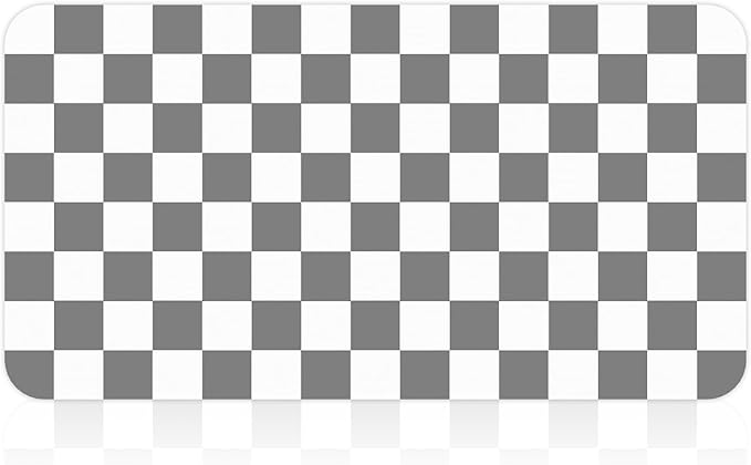 17" x 32" Checkered Dish Drying Mat for Kitchen Counter, Absorbent Coffee Bar Mat for Espresso Machine Coffee Countertops Accessories, Grey - Image 9