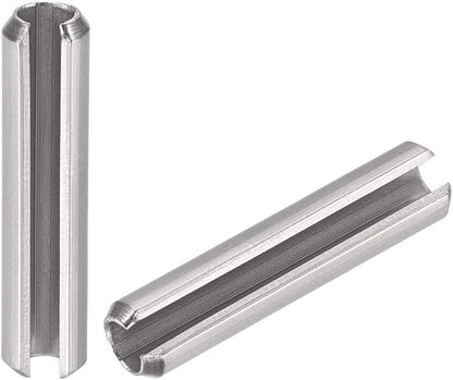 uxcell Slotted Spring Pin - M4 x 30mm 304 Stainless Steel Split Spring Roll Dowel Pins Plain Finish 20Pcs
