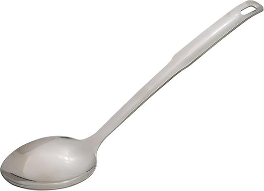 HIC Kitchen Solid Serving Spoon with Long Handle, 18/8 Stainless Steel, 12.5-Inch