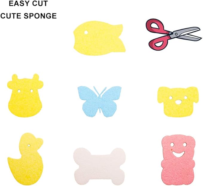 ARCLIBER Cleaning Sponge,Kitchen Sponges Pack,Non-Scratch Cellulose Sponge for Bathroom,Cars,Colorful Compressed Sponge (36 Pack) - Image 4