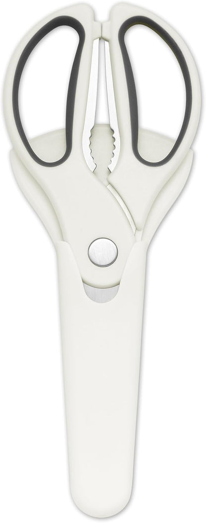 Kitchen Scissors Holder Magnetic Scissors Protector for Fridge, Portable Magnetic Sheath Cover for Kitchen Shears Waterproof Protector, White