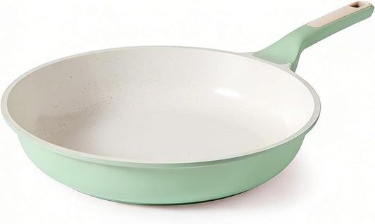 SENSARTE Nonstick Ceramic Frying Pan Skillet, 8 Inch Omelet Pan, Healthy Non Toxic Chef Pan, Induction Egg Pan with Heat Resistant Handle, Dishwasher Safe, PFAS-Free, Green by SENSARTE