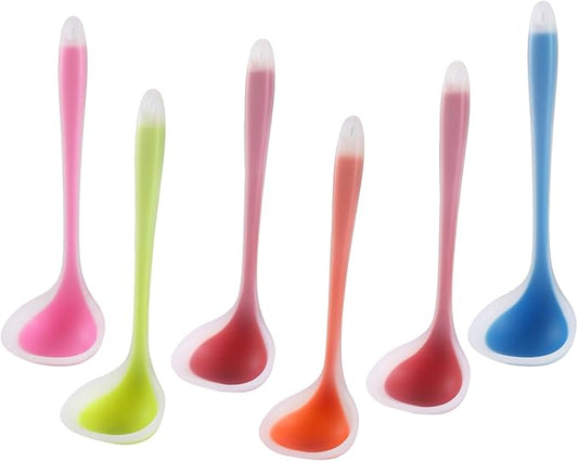 Silicone Small Silicone Ladles, Mini Gravy Ladles, Heat-resistant Sauce ladles for serving or cooking, BPA Free (6) by YokuMade