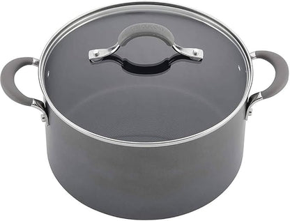 Circulon 84564 Elementum Hard Anodized Nonstick Cookware Set / Pots and Pans Set - 10 Piece, Gray