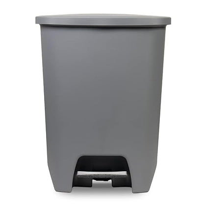 Glad Kitchen Trash Can | Large Plastic Waste Bin with Odor Protection of Lid | Hands Free with Step On Foot Pedal and Garbage Bag Rings, 20 Gallon, Grey - Image 7