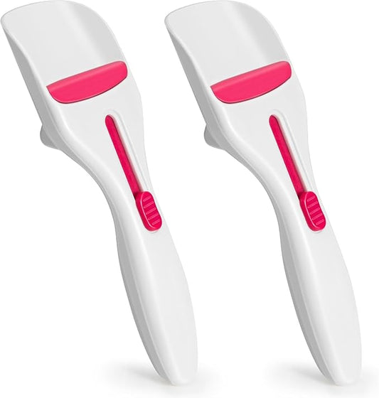 2pcs Pink Pastry Scoop Batter Dispenser with One-Touch Button, Baking & Pastry Dispensing Tool for Muffins, Cupcakes, Cookie Dough & Pancakes, BPA Free Dishwasher Safe Kitchen Gadget