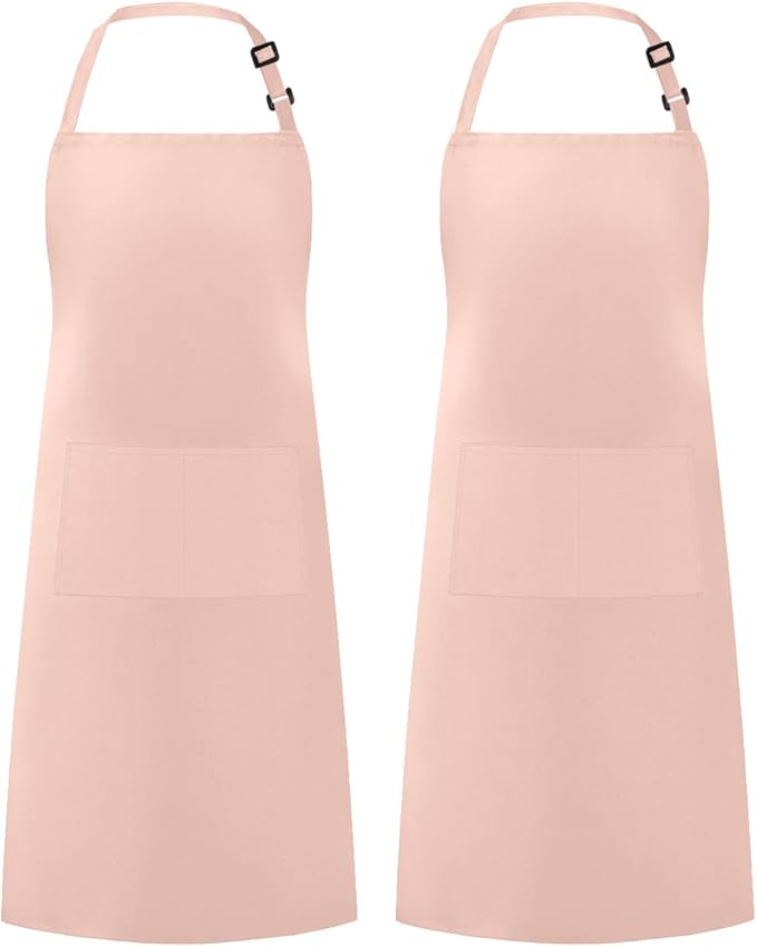 Syntus Apron for Men Women, Adjustable Cooking Kitchen Chef Aprons with 2 Pockets, Cotton/Polycotton/Polyester by Syntus