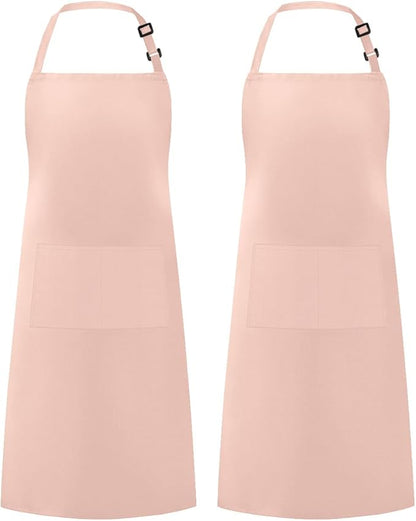Syntus Apron for Men Women, Adjustable Cooking Kitchen Chef Aprons with 2 Pockets, Cotton/Polycotton/Polyester by Syntus