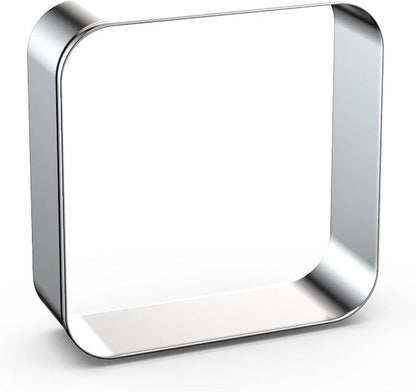 Rounded Square Cookie Cutter Set Large - 5 Inch, 4 Inch, 3 Inch, 2 Inch - Geometric Frame Plaque Cookie Cutters Shapes Molds - Stainless Steel