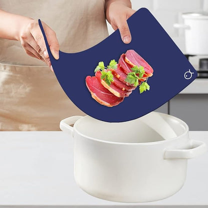 WK Plastic Flexible Cutting Boards for Kitchen Set of 4, Colored Cutting Board Mats with Food Icons, Non-Slip Cutting Mats, BPA Free, Dishwasher Safe - Image 5