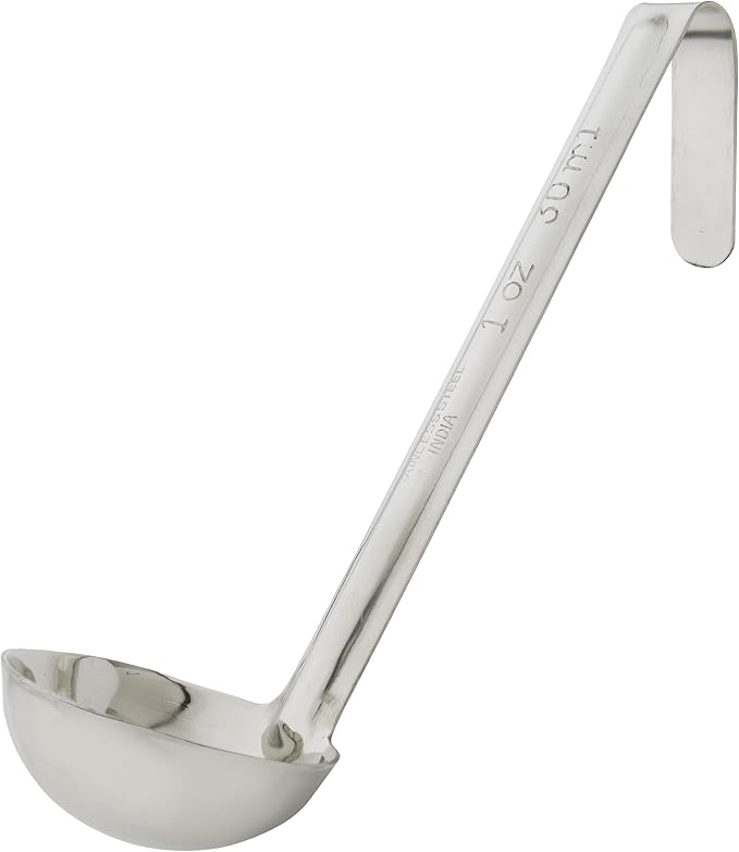 Winco One Piece Stainless Steel Ladle, 1 Ounce, 6" by Winco