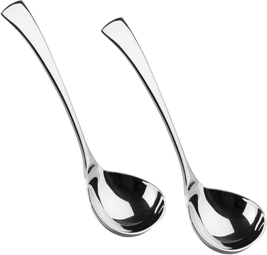 IMEEA 7.6-Inch Small Serving Ladle, 18/10 Stainless Steel Gravy Spoon for Sauce & Dressing, 2-Piece