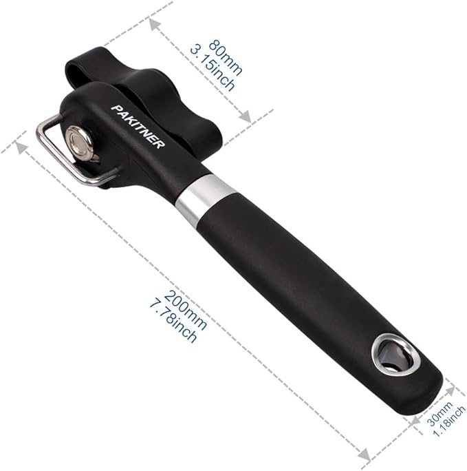 PAKITNER- Safe Cut Can Opener, Smooth Edge Can Opener - Handheld Easy Turn Knob, Manual Can Opener, Ergonomic Smooth Edge, Food Grade Stainless Steel Cutting Tool for Kitchen & Restaurant - Image 6