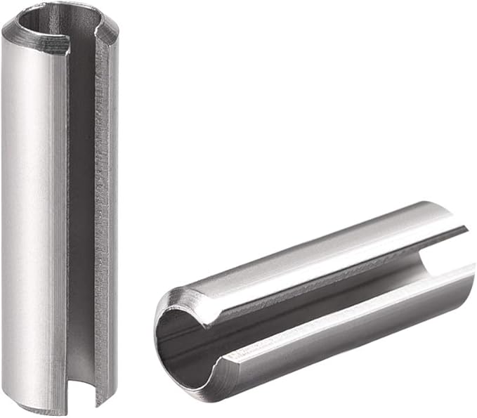 uxcell Slotted Spring Pin - M6 x 40mm 304 Stainless Steel Split Spring Roll Dowel Pins Plain Finish 20Pcs