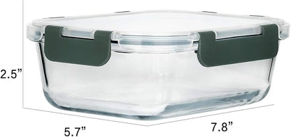[8-Pack,30 oz]Glass Meal Prep Containers,Glass Food Storage Containers,Airtight lunch Containers with Lids, Microwave, Oven, Freezer and Dishwasher - Image 2