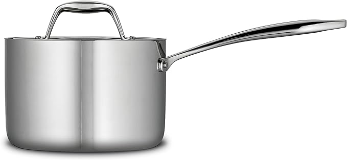 Tramontina Signature Tri-Ply Clad Stainless Steel 2-Quart Sauce Pan with Lid, Induction-Ready, Dishwasher-Safe, NSF-Certified, Made in Brazil - Image 2