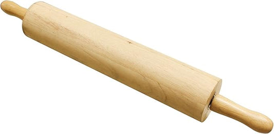 TrueCraftware- 13" Wooden Rolling Pin 3-1/4" Diameter- Wooden Roll Pin Dough Roller Classic Wood Rolling Pins for All Baking Needs for Fondant Pie Crust Cookie Pastry Dough Pastry Rolling Pin