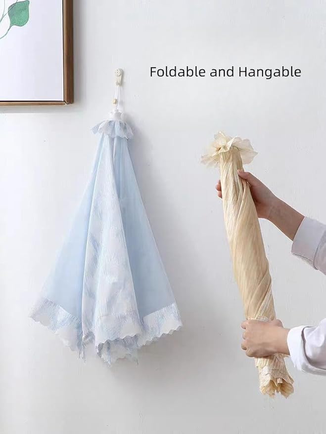 Wuyue Hua40X50cm Large Premium Pop-Up Mesh Screen Food Cover Tent Umbrella, Reusable and Collapsible Outdoor Picnic Food Covers Mesh, Net Food Covers Keep Out Flies, Bugs, Mosquitoes …