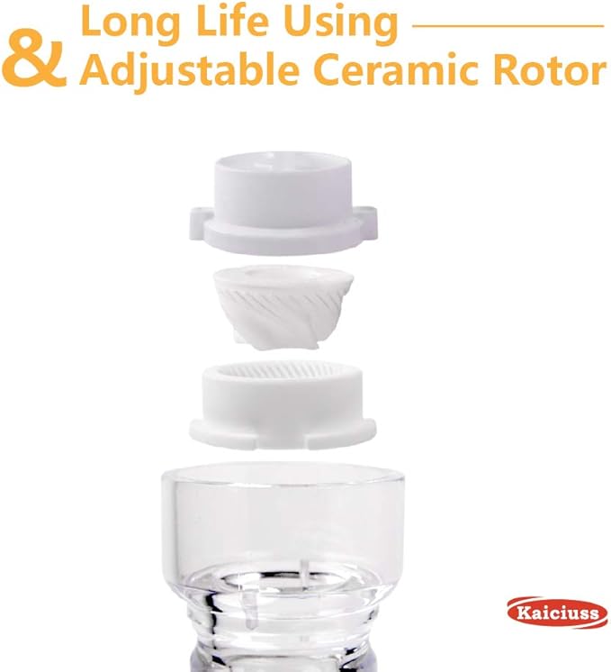Salt Pepper Grinder Mill Arcylic,the Best Peppercorn Grinder with Adjustable Mill-Clear - Image 4