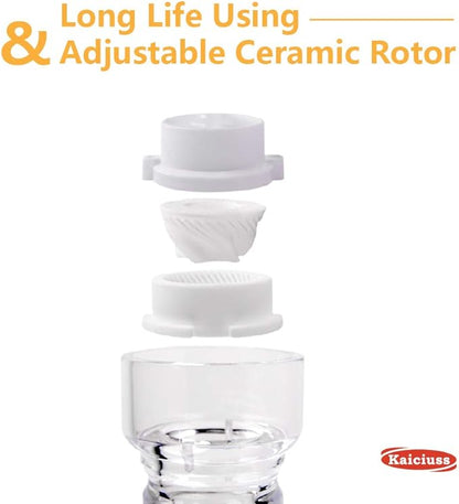 Salt Pepper Grinder Mill Arcylic,the Best Peppercorn Grinder with Adjustable Mill-Clear - Image 4