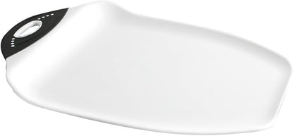 Dexas Chop & Scoop Cutting Board, 11 by 15 inches, White with Black Handle by Dexas