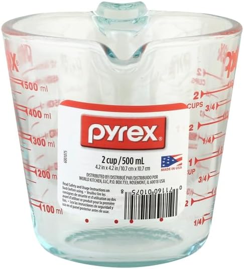 Pyrex Prepware 6001075 Measuring Cup, Red Graphics, Clear - Image 2