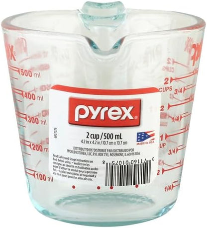 Pyrex Prepware 6001075 Measuring Cup, Red Graphics, Clear - Image 2