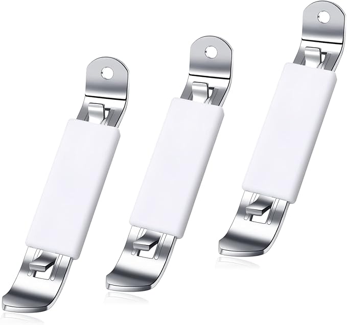 3 Pieces Magnetic Bottle Openers Can Opener Classic Beer Opener Stainless Steel Small Bottle Opener Can Tapper with Magnet for Camping and Traveling HANCELANT (White) by HANCELANT