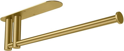 Paper Towel Holder Under Cabinet, 13Inch Self-Adhesive or Wall Paper Towel Holder for Kitchen, Bathroom, RV, Gold by STWWO