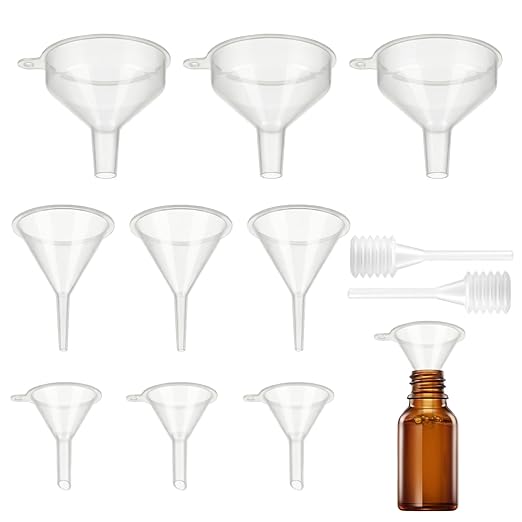 9 Pack Small Funnel Kit 3 Sizes with Droppers for Kitchen Bottles, Essential Oils, Capsules & Pet Souvenirs by Unknown