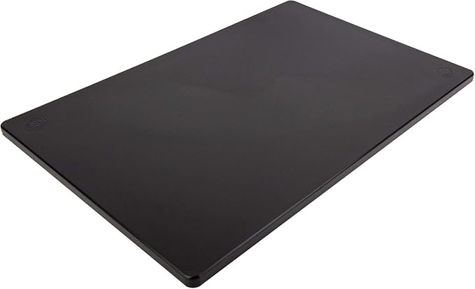 Thirteen Chefs Large 18 x 12 Black Plastic Cutting Board - 1/2" Thick HDPE for Restaurants and Professional Kitchens, NSF by ThirteenChefs
