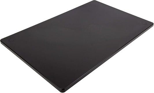 Thirteen Chefs Large 18 x 12 Black Plastic Cutting Board - 1/2" Thick HDPE for Restaurants and Professional Kitchens, NSF by ThirteenChefs