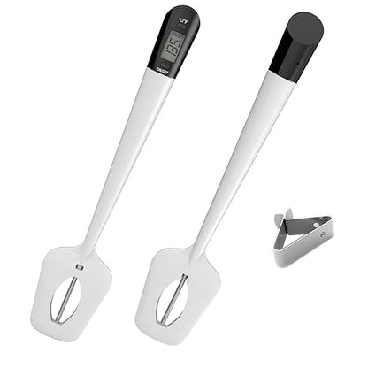 Efeng Digital Candy Thermometer Spatula Thermometer Meat Thermometer with Pot Clip & 9" Probe – Fast Instant Read Digital Food Thermometer for Candy Chocolate Jam Meat, BPA Free Silicon Frying