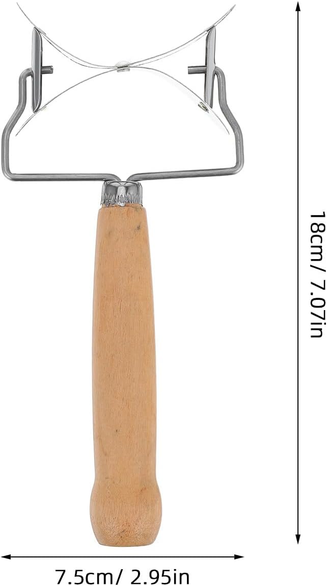 Gatuida Stainless Steel Rolling Pastry Cutter Maker Dumpling Wrapper Circle Roller Cookie Dough Cutting Tool with Wood Handle Kitchen Accessories