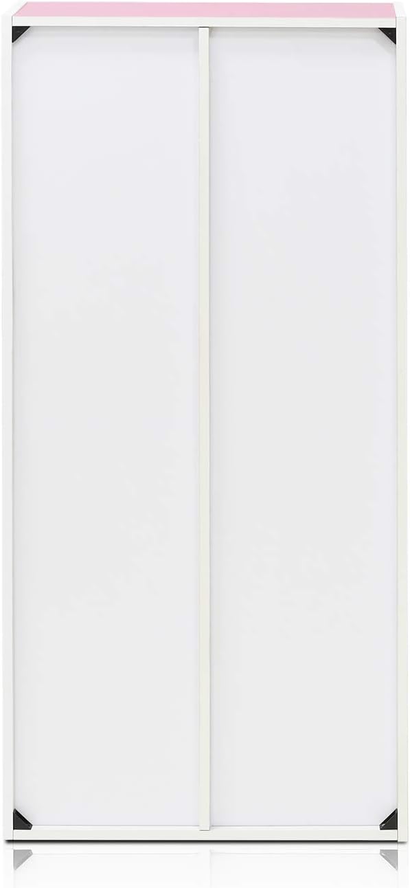 Furinno LUDER Book Shelf, 7-Cube Bookshelf, Bookcase with Open Shelves, 9.4 x 19.5 x 41.7, Easy Assembly, for Living Room, Bedroom, Home Office, White/Pink - Image 12