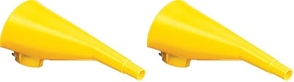 Eagle Plastic Funnel for Type I Metal Safety Cans, 5"x 7"x 12", Made of Chemically Resistant High-Density Polyethylene, Yellow, Made in the USA, F15FUN (Pack of 2) by Eagle