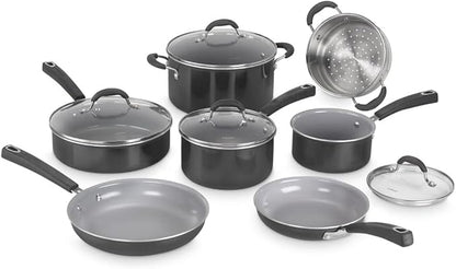 Cuisinart 11-Piece Nonstick Cookware Set, Ceramica XT, Black, 54C-11BK by Cuisinart