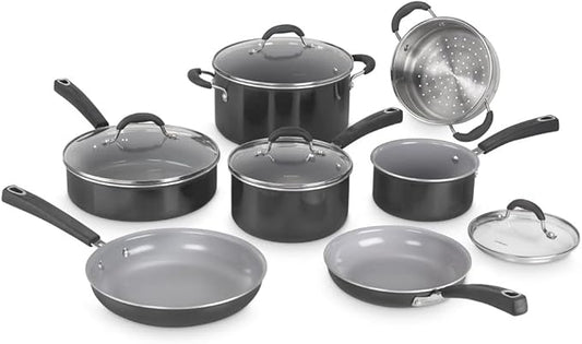 Cuisinart 11-Piece Nonstick Cookware Set, Ceramica XT, Black, 54C-11BK by Cuisinart