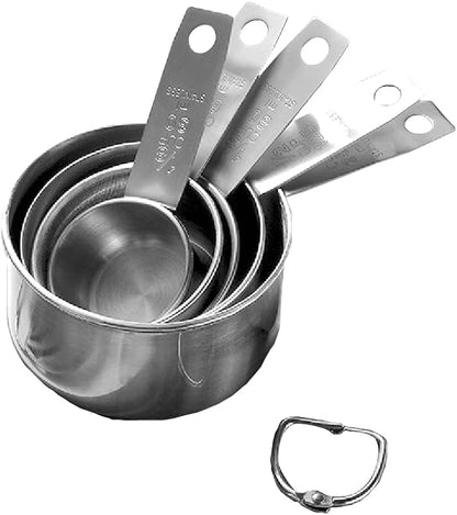 Stainless Steel Measuring Cups Set, 5 Pieces Kitchen Measuring Sets Gadgets tool,For Cooking & Baking,Measure Dry & Wet Ingredients And Liquid (Cups) by GrandFort