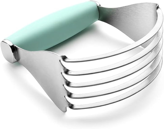 Spring Chef XL Stainless Steel Pastry Cutter Tool for Baking - Heavy Duty Dough Blender - Butter & Dough Cutter Tool with Sharp Blades - Pastry Blender for Easy Mixing - Dishwasher Safe - Mint by SpringChef