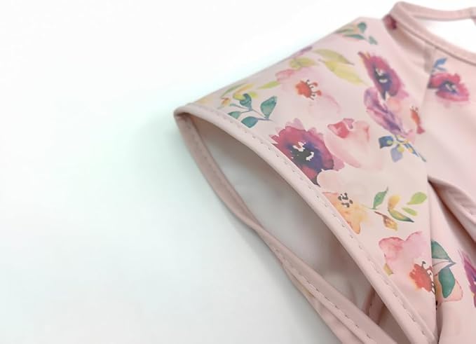 Waterproof Baby Bibs,Infant Toddler Extra Cover Feeding Bib With Food Catcher,Easy Clean & Washable