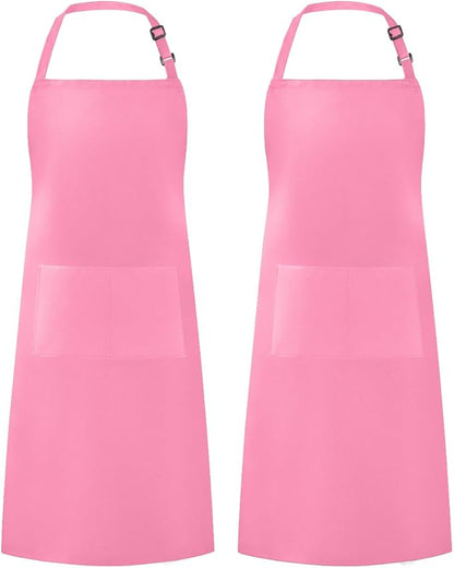 Syntus Apron for Men Women, Adjustable Cooking Kitchen Chef Aprons with 2 Pockets, Cotton/Polycotton/Polyester by Syntus