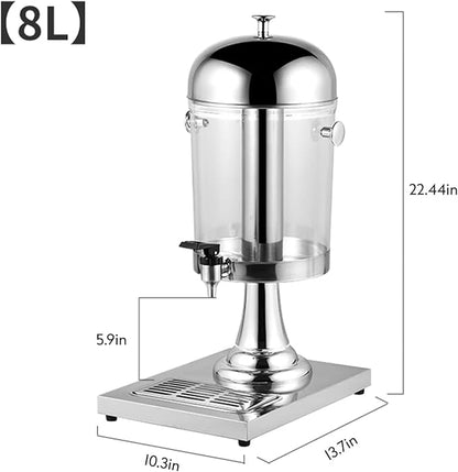 2.2 Gallon Drink Dispensers for Parties, Beverage Dispenser with Stand, Commercial Hot Cold Juice Dispenser with Ice Container and Stainless Steel Drip Trays for Beer, Water Lemonade - Image 2