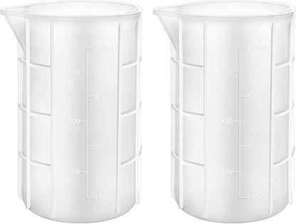 Gartful 700ml Extra Large Silicone Measuring Cups, Resin Mixing Cups for Epoxy, Jewelry Casting Molds, Acrylic Paint Pouring, Nonstick Reusable Craft Measuring Cups, 23 oz, Set of 2