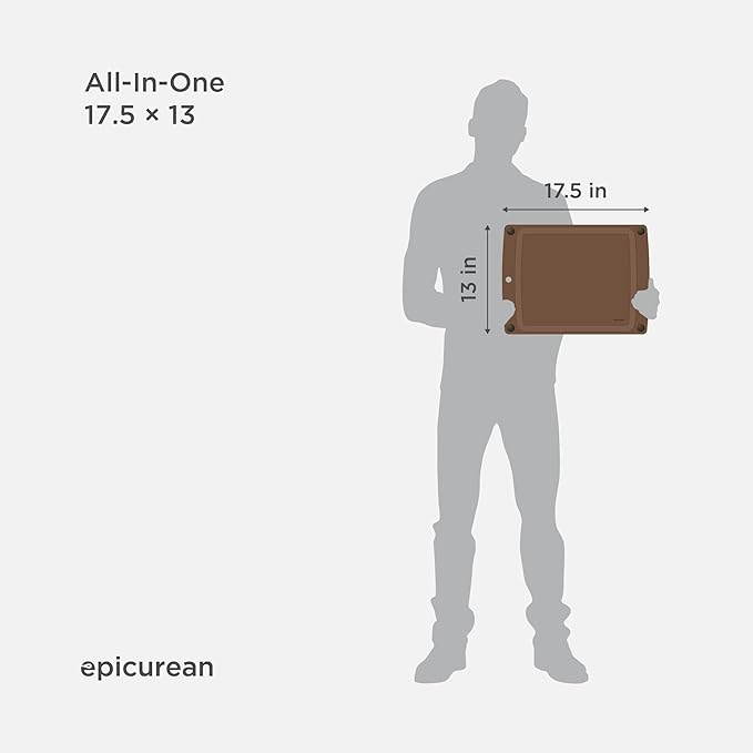 Epicurean All-In-One Cutting Board with Non-Slip Feet and Juice Groove - Non-toxic, Dishwasher Safe, Made in the USA, 17.5" x 13", Nutmeg - Image 3